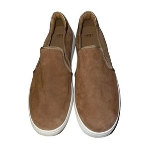 UGG Tan & Gold Suede Driving Shoes Slip-on Sneakers Size 11 Men’s New